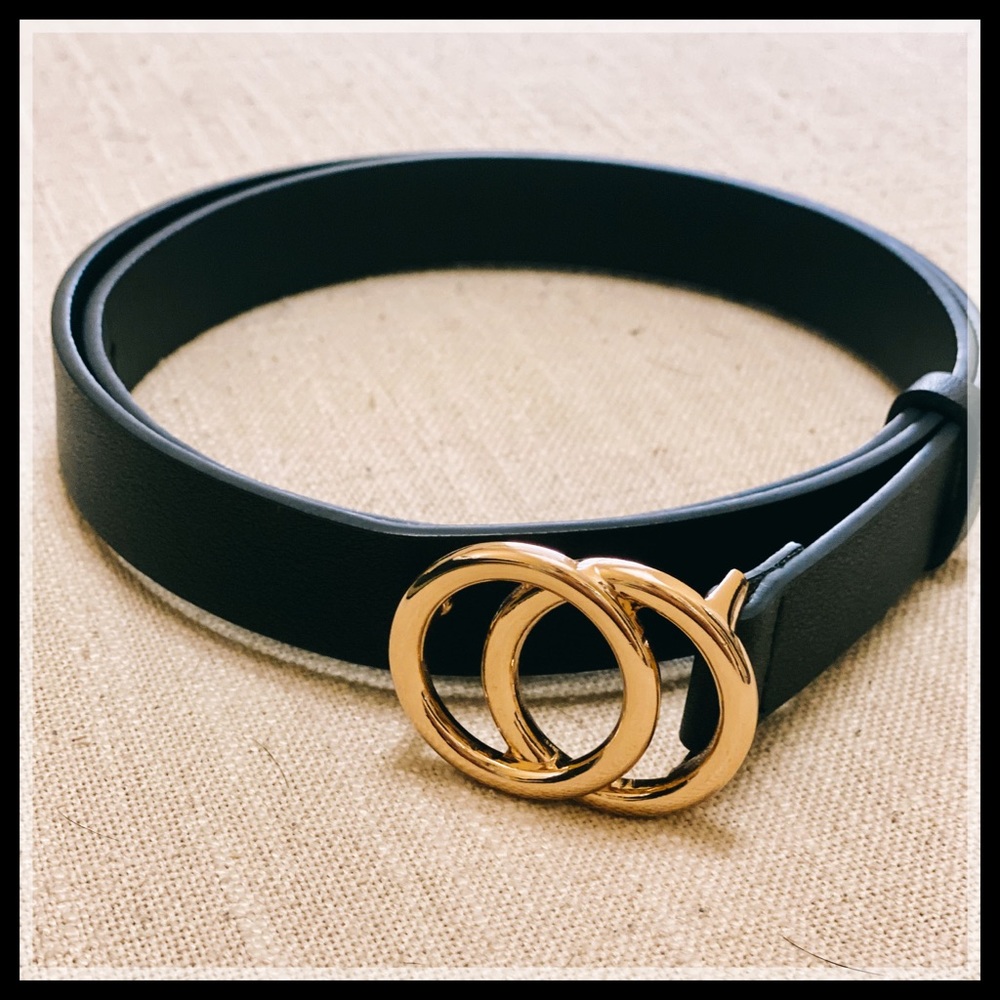 Belt - Double Circle Gold/Black